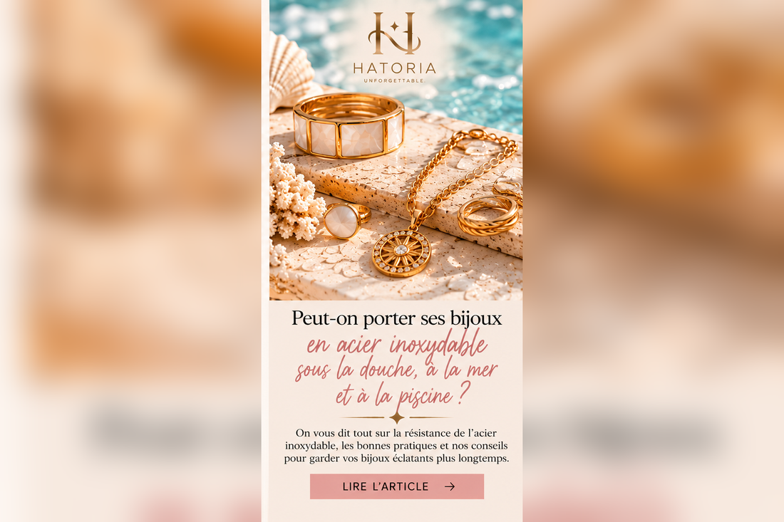 Hatoria - bijoux en acier inoxydable sous la douche, à la mer et à la piscine
