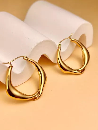 Boucles d'Oreilles Créoles Torsadées — Hestia | Hatoria