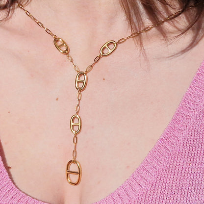 Le Collier Lariat – Cascade Dorée