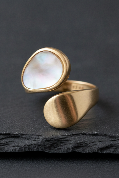 bague demeter blanc nacre