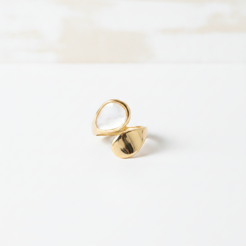 Bague Déméter Blanc nacré
